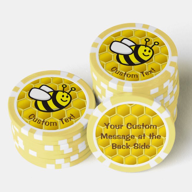 Honeybee Cartoon Poker Chips (Stack)