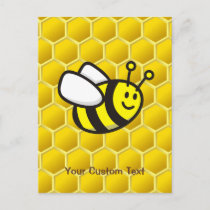 Honeybee cartoon postcard