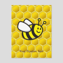 Honeybee cartoon postcard