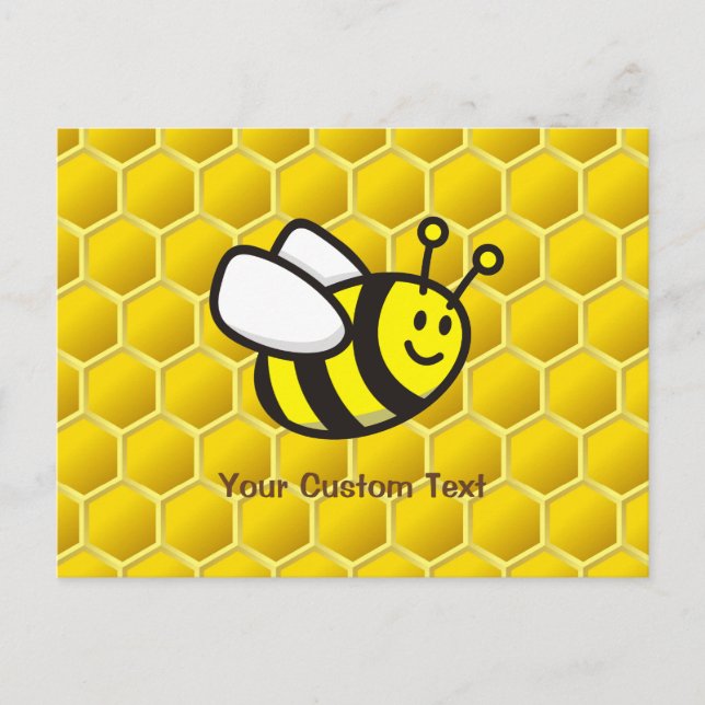 Honeybee cartoon postcard (Front)