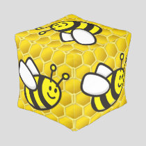 Honeybee Cartoon Pouf