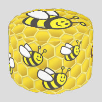 Honeybee Cartoon Pouf