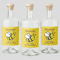 Honeybee Cartoon Racomelo Label