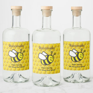 Honeybee Cartoon Racomelo Label