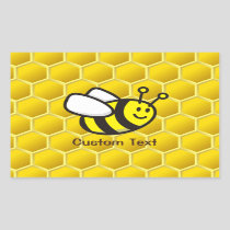 Honeybee Cartoon Rectangular Sticker