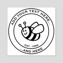 Honeybee Cartoon Rubber Stamp