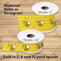 Honeybee Cartoon Satin Ribbon