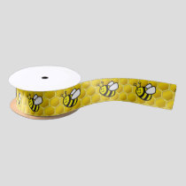 Honeybee Cartoon Satin Ribbon