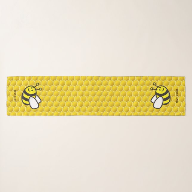 Honeybee Cartoon Scarf (Front (Horizontal))