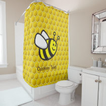 Honeybee Cartoon Shower Curtain