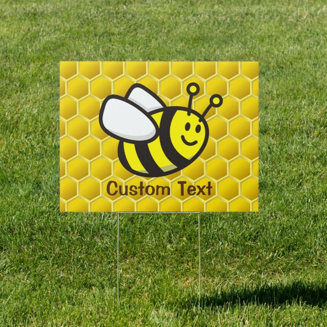 Honeybee Cartoon Sign (Insitu)