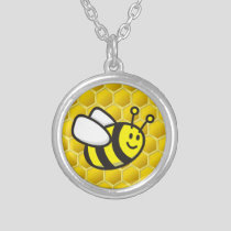 Honeybee Cartoon Silver Plated Necklace