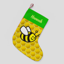 Honeybee Cartoon Small Christmas Stocking