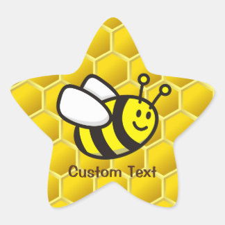 Honeybee Cartoon Star Sticker