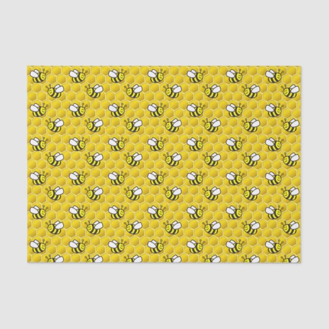Honeybee cartoon tissue paper (Front)