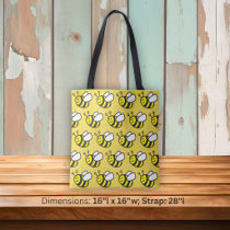 Honeybee Cartoon Tote Bag