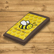 Honeybee Cartoon Tri-fold Wallet