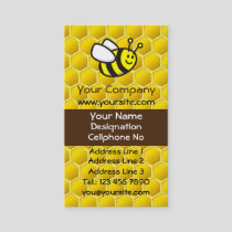 Honeybee Cartoon Vertical Business Card