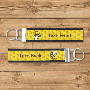 Honeybee Cartoon Wrist Keychain