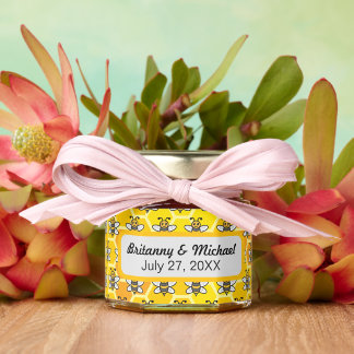 Honeybee Couple Cute Honey Jar Favors