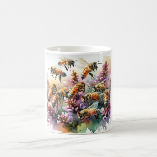Honeybee Dance REF215 _ Watercolor Coffee Mug