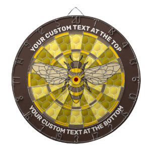 Honeybee Dartboard with Custom Text