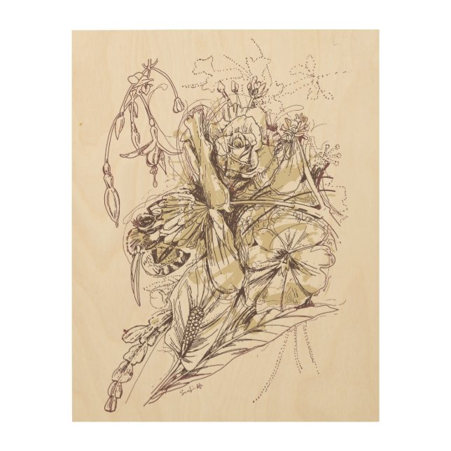 Honeybee Design Wood Wall Art (Front)