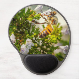 Honeybee Gel Mousepad Floral Garden Wildlife