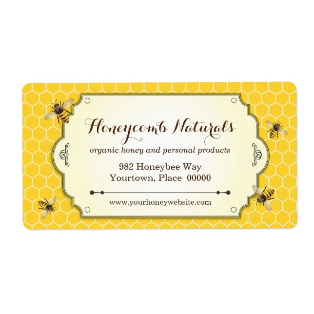 Honeybee Handmade Return Address Label (Front)