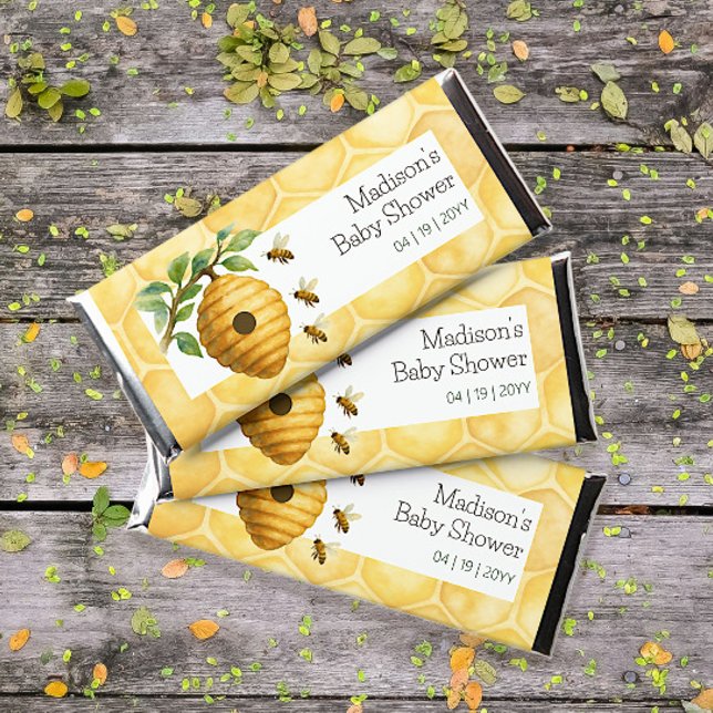 Honeybee Hive Baby Shower Hershey Bar Favors (Honeybee Hive Baby Shower Hershey Bar Favors)