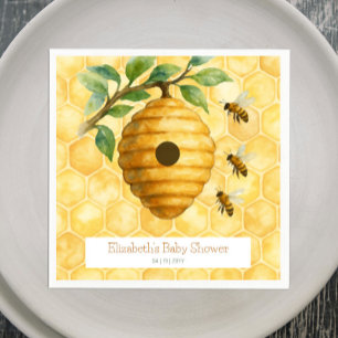 Honeybee Hive Baby Shower Napkins
