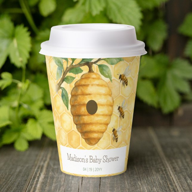Honeybee Hive Baby Shower Paper Cups (Honeybee Hive Baby Shower Paper Cup)