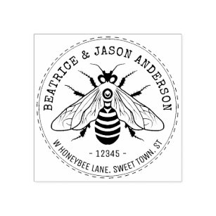 P96 Large bee Rubber Stamp