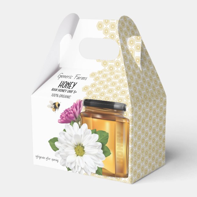 Honeybee Honey Favor Boxes (Front Side)