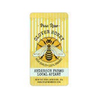 Honeybee Honey Jar Apiary Bee Labels | Striped