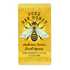 Honeybee Honey Jar Apiary Labels | Honeycomb Bee