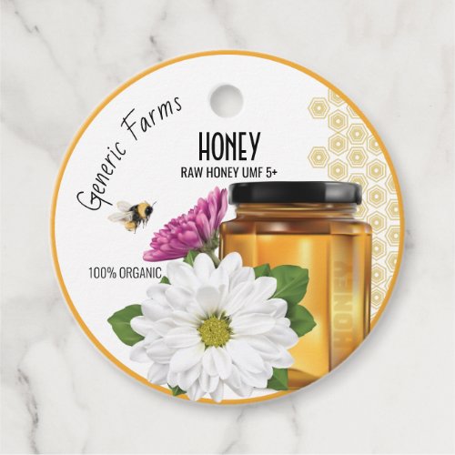 Honeybee Honey Jar Favor Tags