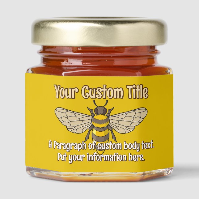 Honeybee Honey Jar Favors (Front)