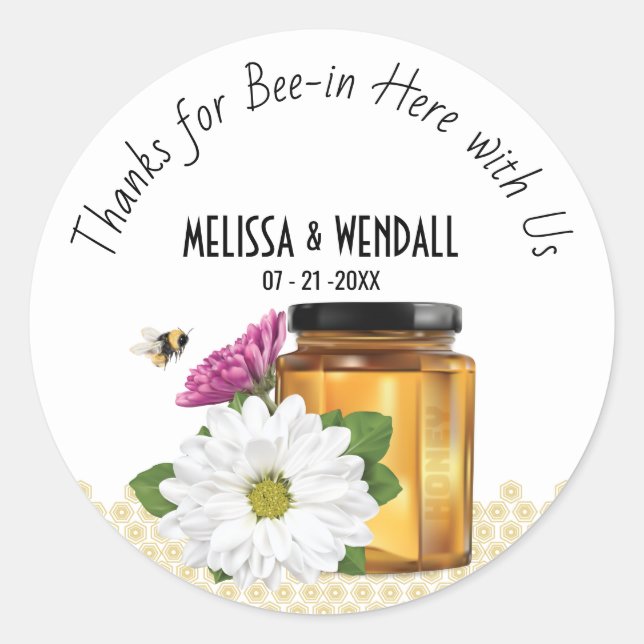Honeybee Honey Jar label (Front)