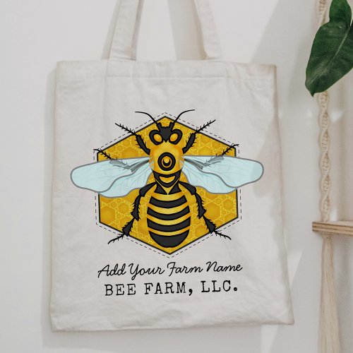 Honeybee Honeycomb Bee Farm Apiary Personalized Tote Bag