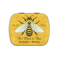 Honeybee Honeycomb Bee Wedding Theme Custom Jelly Belly Tin