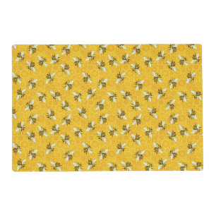 Honeybee Honeycomb Beehive Bee Pattern Party Placemat