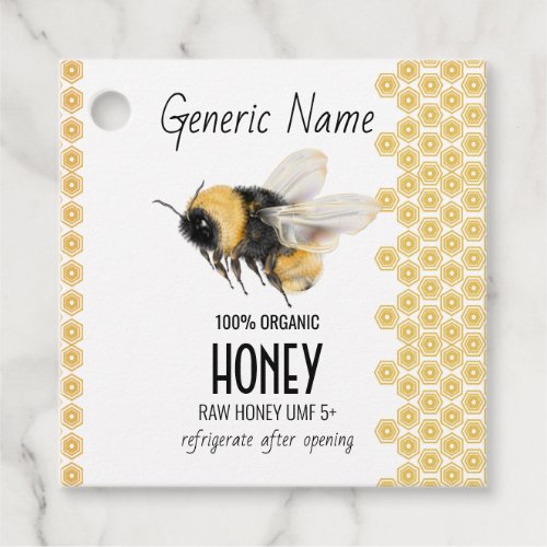 Honeybee Honeycomb Honey Favor Tags