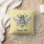 Honeybee Honeycomb Queen Bee | Throw Pillow (Blanket)