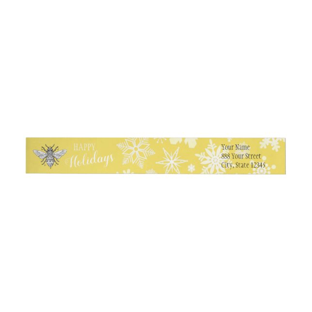 Honeybee Honeycomb Queen Bee | Wraparound Label (Individual)
