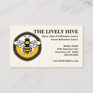Honeybee in Honey Beekeeping Honey Sales Business Card