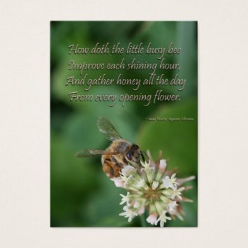 Honeybee Issac Watts Quote - Perseverance Endure by dbvisualarts at Zazzle