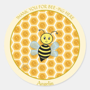 Honeybee Jar Label & Honeycomb Thank You