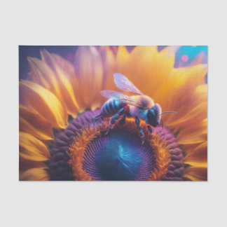 Honeybee on Sunflower Tissue Paper