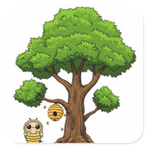 Honeybee Party Favor Sticker